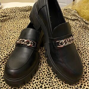 Black Chunky Loafers